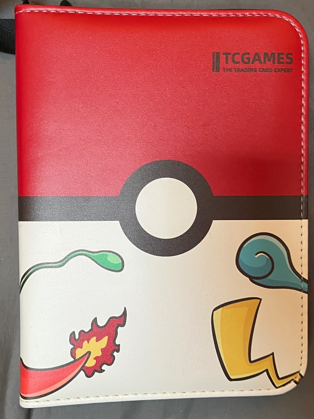 Pokemon Red, White & Black Poké Ball Card Binder with Element Icons